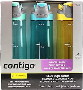 Contigo AutoSeal 2-Pack Waterbottles (Green, Blue, Yellow)