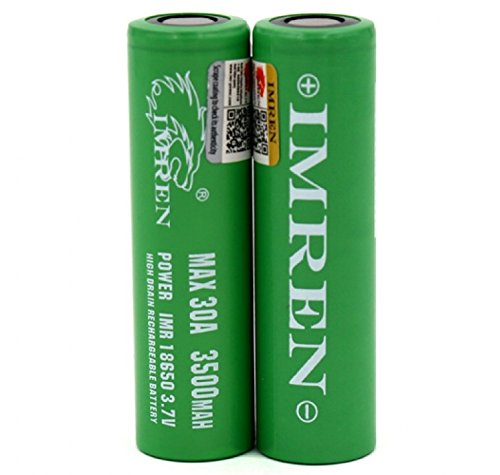 Double Pack Imren 18650 High Drain Rechargeable Battery 3500mah 30a 3.7v 100% Authentic