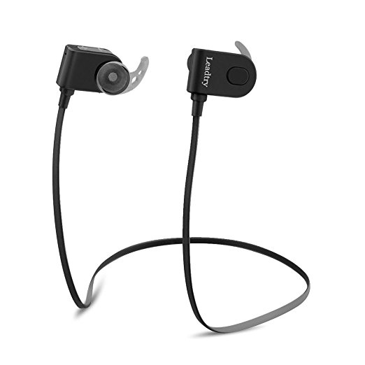 Magnetic Bluetooth Headphones, Leadtry V4.1 Wireless Sport Stereo In-Ear Sweatproof Headset with APT-X/Mic Running Gym Exercise Earphone for iPhone 6s Samsung S6 and Android Gray