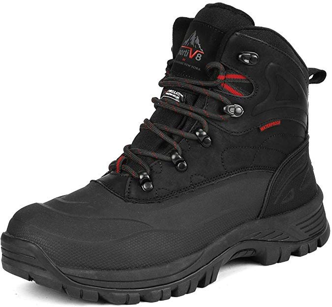 NORTIV 8 Men's Waterproof Hiking Winter Snow Boots