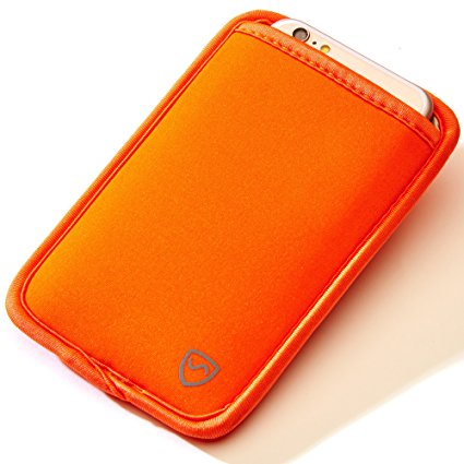 SYB Phone Pouch, EMF Protection Sleeve for Cell Phones up to 3.25" Wide, Orange