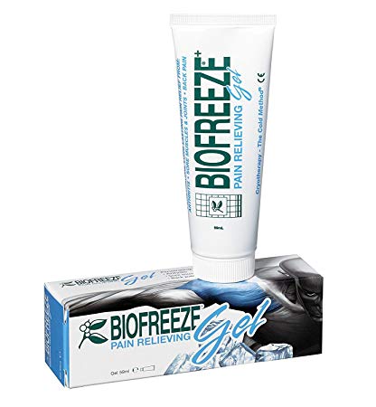 Biofreeze Pain Reliever Gel, Cooling Topical Analgesic for Muscle, Joint, Arthritis, Back Pain, NSAID Free Relief Cream with Menthol for Sore Muscles, 2 oz. (60 ml) Tube, Cyrotherapy, Clinic & Home