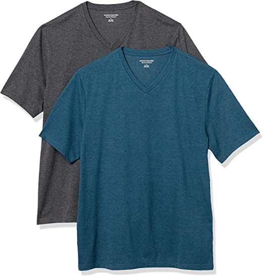 Amazon Essentials Men's 2-Pack Loose-fit V-Neck T-Shirt