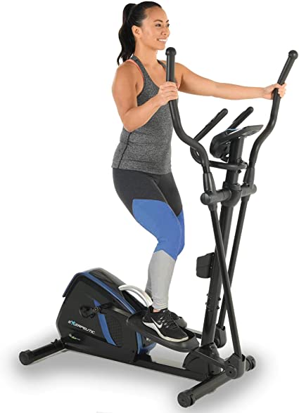 Exerpeutic Magnetic Flywheel Elliptical Trainer Machine for Home Gym with Natural Elliptical Motion, Bluetooth MyCloudFitness Tracking and Pulse Rate Grips