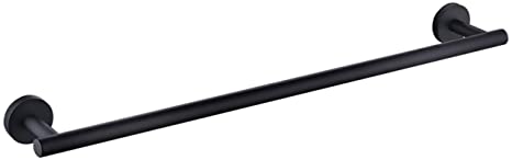 SEIDO Heavy Duty Commercial Grade-304 Stainless Steel 900mm/35.4-inch Total Length Bathroom Towel Bar, Large Hanging Space 850mm/33.5-inch Single Towel Rod, Matte Black Finish