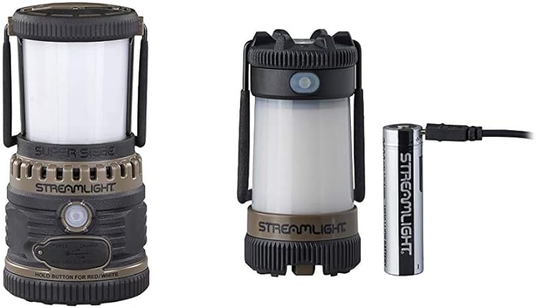 Streamlight Super Siege 44947 1100 Lumen Lantern and Siege X 44956 325 Lumen Lanter/Flashlight Bundle, Coyote