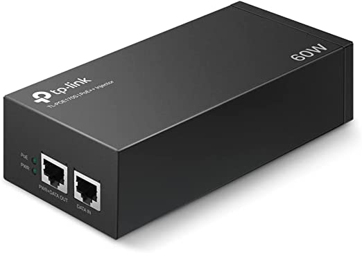 TP-Link TL-PoE170S | 802.3at/af/bt Gigabit PoE Injector | Non-PoE to PoE Adapter | Supplies up to 60W (PoE  ) | Plug & Play | Desktop/Wall-Mount | Distance Up to 328 ft. | UL Certified, Black