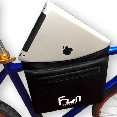 #1 Premium Waterproof Double Bike Frame Bag ★ Protect your iPad, Large Tablets and Huge Phones from Bad Weather ★ Padded and Shock Absorption ★ Special Pocket for Cards, Keys