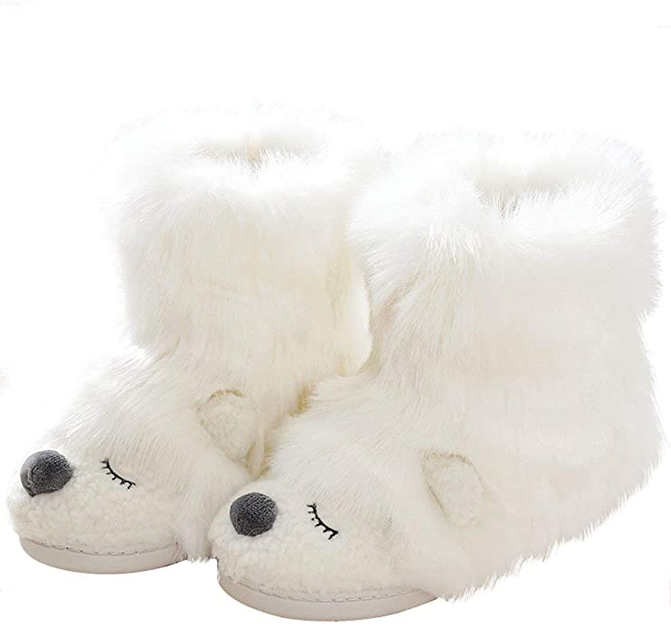 Caramella Bubble Cute Animal Fluffy Booties Slippers for Women Warm Soft Boots Monster Cosplay Christmas Slippers for Women
