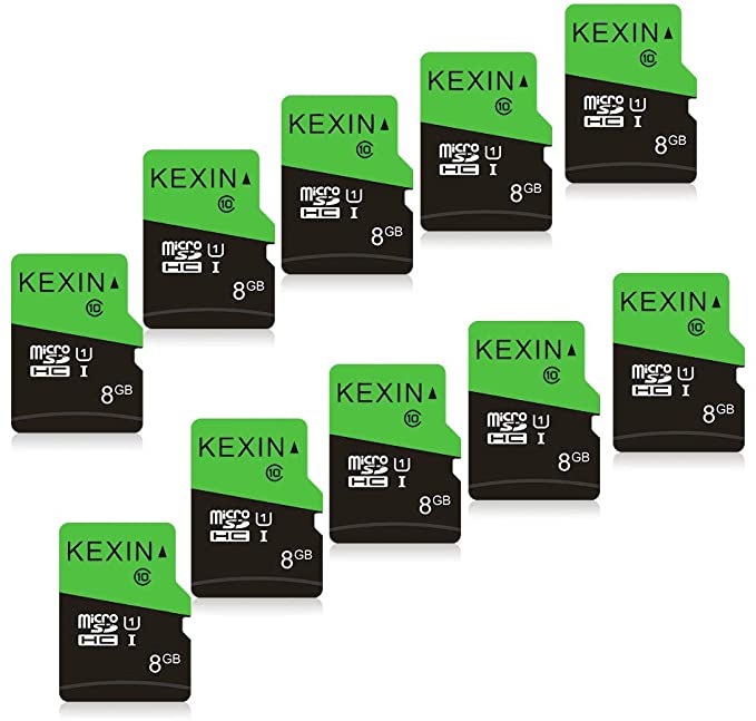 KEXIN 10 Pack 8GB Micro SD Card MicroSDHC UHS-I Memory Cards Class 10, C10, U1