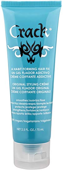 CRACK HAIR FIX Styling Creme - Multi-Tasking, Anti-Frizz, Leave-In Styling Aid With Protection from Humidity, Chlorine, Heat Treatments & Sun ( 2.5 Oz / 75 Milliliter )