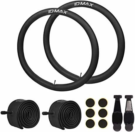 26 Inch Bike Tube, IDMAX 26'' x 1.95/2.10/2.125 Replacement Inner Tire Tubes 2 Pack, Heavy Duty Thorn Resistant Inner Tire with Repair Tool Kit for Most Adult Bikes, Premium Quality Butyl Rubber Made