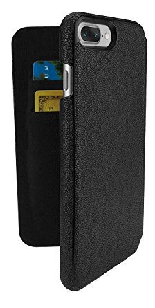 Silk iPhone 7 Plus Wallet Case - Sofi Wallet Case for iPhone 7  [Lightweight Fashion Grip Card Cover] - Black Onyx