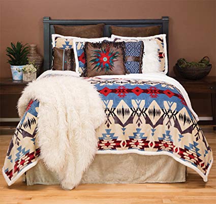 Carstens, Inc Blue River Plush Comforter Bedding Set King