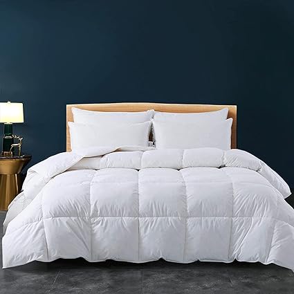 Cozynight California King Size Comforter-Down Alternative Comforter Duvet Insert with Corner Tabs-Breathable-Box Stitched Reversible Comforter (White, 102"x96")