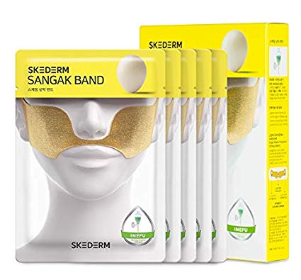 SKEDERM Upper Jaw Lifting SANGAK Band Wrinkle Patches Gold Treatment Smoothing and Firming for Face, Pack of 5