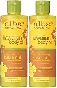 Alba Botanica Hawaiian, Kukui Nut Body Oil, 8.5 Ounce (Pack of 2)