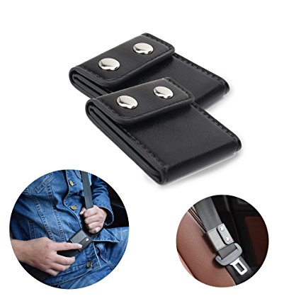 Seatbelt Adjuster,Andul Comfort Auto Shoulder Neck Strap Positioner Locking Clip Protector,Universal Vehicle Car Seat Belt Safety Covers-2 Pack Black