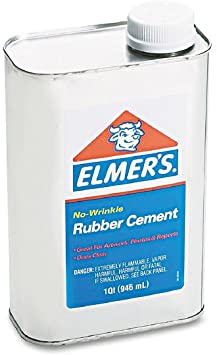 Elmer's 233 Rubber Cement, Repositionable, 1 qt