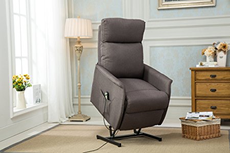 Classic Power Lift Recliner Living Room Chair (Grey)