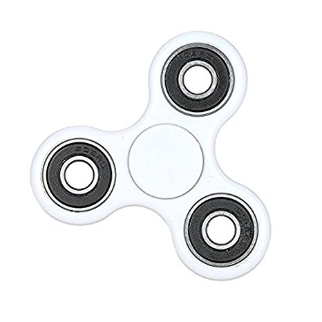 Tri-Spinner Fidget Toy 5D Printing Ceramic Bearing EDC Focus Toy for Killing Time (White)