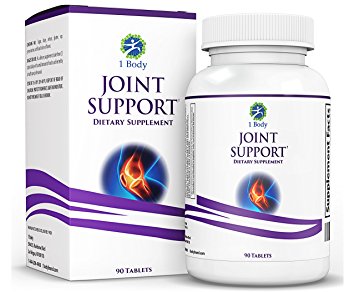 Joint Support Supplement ~ Glucosamine, MSM, Chondroitin, Turmeric, & Clinically Proven ApresFlex to support healthy joint function ~ 90 Tablets