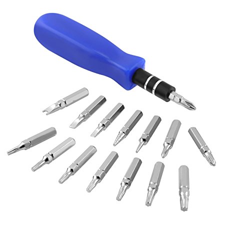 Insten® Mini Screwdriver Set w/ 15 bits Great Compatible with Cellphones, Computers, Game Boy Advance, Nintendo Wii, DS Lite, NDS, Apple® TV