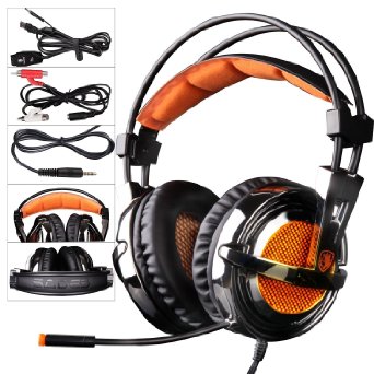 GW SADES SA928 Pro Surround Sound Stereo PC Gaming Headset Headphones with Microphone for XBOXPS3PCMobile PhoneiphoneipadMusic