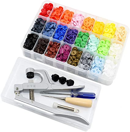 KAM T5 360 Snap Fastener Set with Poppers and Pliers in Beautiful Plastic Box