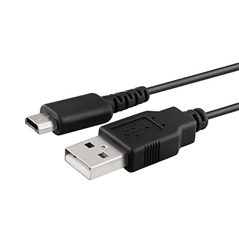 Insten Premium USB Charging Black Cable Compatible With Nintendo DS Lite