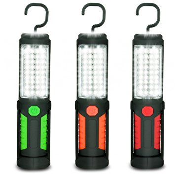 Think Tank Technology KC92191 Super Bright 36 LED Work Light with 5 LED Flashlight, Assorted Colors