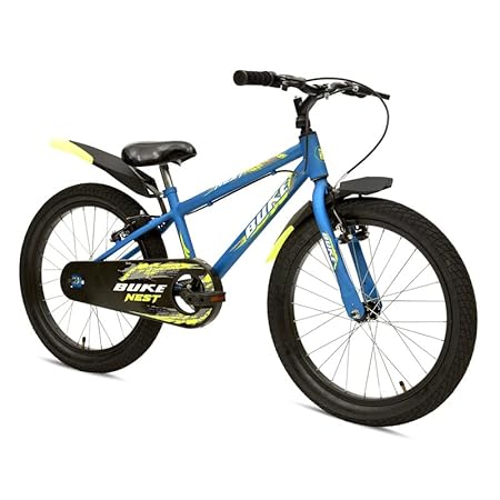 Avon Buke Bicycles Nest 20T BMX Cycle | Wheel Size: 20 inches | High-Tensile Steel Frame: 11 inches | Ideal Cycle for Kids: 8 to 11yrs | Rigid Fork | V Brake | Steel Rim (Blue Matt Gloss Finish)