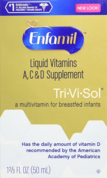 Enfamil Tri-Vi-Sol Supplement Drops, Vitamins A,D and C for Infants 1.66 fl oz (50 ml)