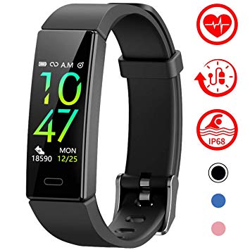 Mgaolo Fitness Tracker with Blood Pressure Heart Rate Sleep Monitor,10 Sport Modes IP68 Waterproof Activity Tracker Fit Smart Watch with Pedometer Calorie Step Counter for Women Men Kids