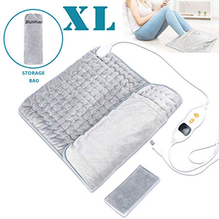 Blusmart XL Heating Pad, Ultra Soft Fast-Heating Pad w/Precise Temperature Control & Auto Shut-Off Design, Effectively Relieves Neck, Shoulder, Back, Wrist, Leg Pain - 16"×24"