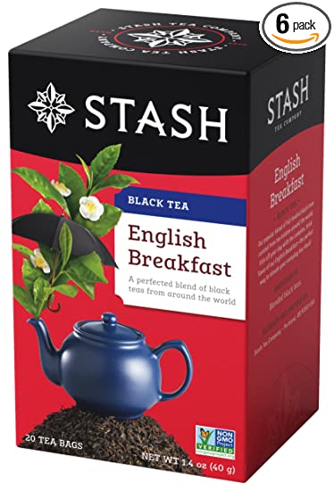 Stash Tea English Breakfast Tea, 20 Count (Pack of 6)