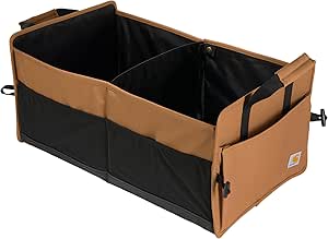 Carhartt Universal Collapsible Cargo Trunk Organizer, Portable Accessory Storage Organizer for Automotive, SUV, Trucks & Cars, Carhartt Brown, One Size