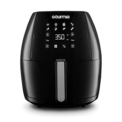 Gourmia GAF625 Digital Free Fry Air Fryer- No Oil Healthy Frying - LCD Display - 8 Presets - 1700 Watt - 6 Qt Basket Pan - Recipe Book Included