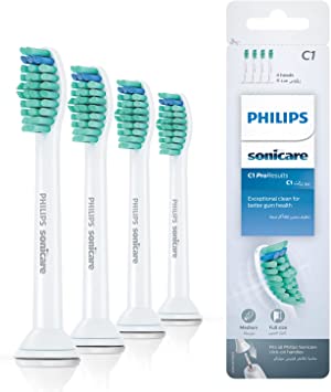 Philips Sonicare ProResults Standard sonic toothbrush heads (Model HX6014/07), White, 4er Pack