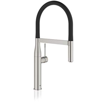 GROHE 30295DC0 Essence New Semi-Pro Single Handle Kitchen Faucet, Supersteel Infinityfinish