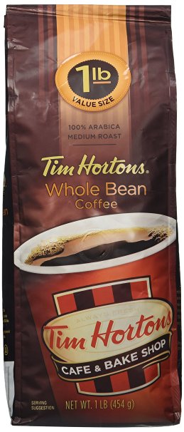 Tim Hortons Whole Bean Coffee 1lb. Value Size
