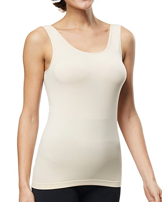 Beilini Women's Camisole Basic Layering Tank Top Wide Strap Stretch