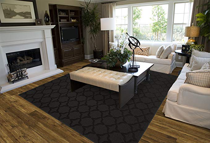 Garland Rug Sparta Area Rug, 9' x 12', Black