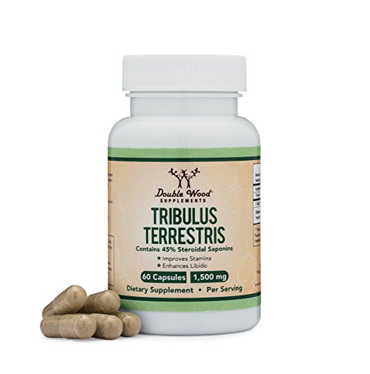 Bulgarian Tribulus Terrestris Extract – 1,500mg Serving (Made in the USA) 60 Capsules by Double Wood Supplements