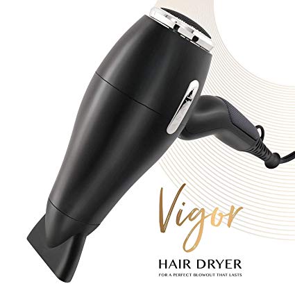 AsaVea Vigor Hair Dryer Pro AC Motor Ionic, Ceramic Fast 1875W Blow Dryer