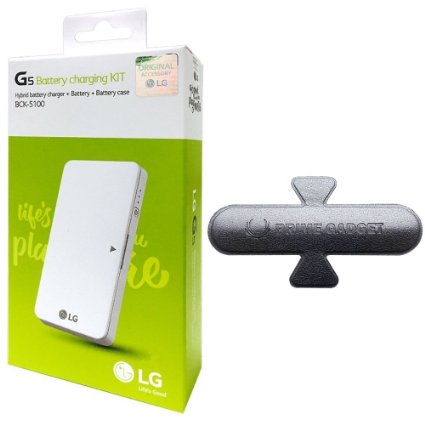 LG Extra Spare Standard Battery Charging Dock Cradle Charger Kit BCK-5100 For LG G5 with Prime Gadget Universal Stand Holder Sticker