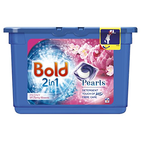 Bold 2-in-1 Pearls White Lily and Lotus Flower Washing Capsules 18 Washes