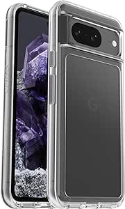 OtterBox Google Pixel 8 Symmetry Series Clear Case - CLEAR, ultra-sleek, wireless charging compatible, raised edges protect camera & screen