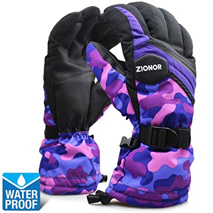 Zionor Lagopus SG3 Ski Snowboard Waterproof Winter Gloves for Adult Men and Women