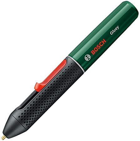 Bosch Gluey Cordless Hot Glue Pen, Evergreen (with 20 Glue Sticks, Dark Green, in a Box)